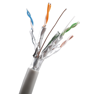 Προστατευμένο Ethernet PVC 10 Gigabit Ethernet χαλκού Cat6a καλώδιο καλωδίων 23awg 0.57mm